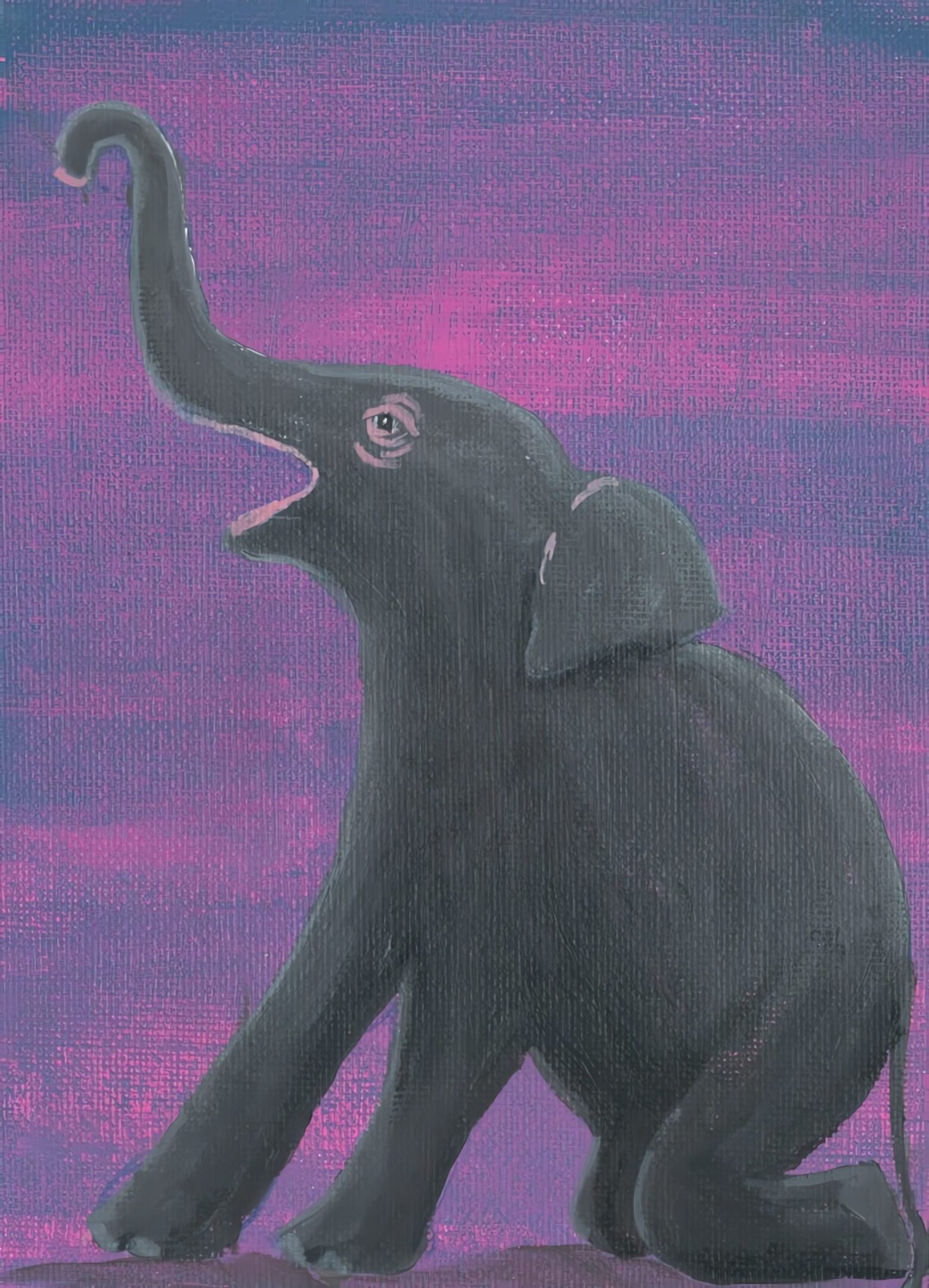 Elephant art on canvas